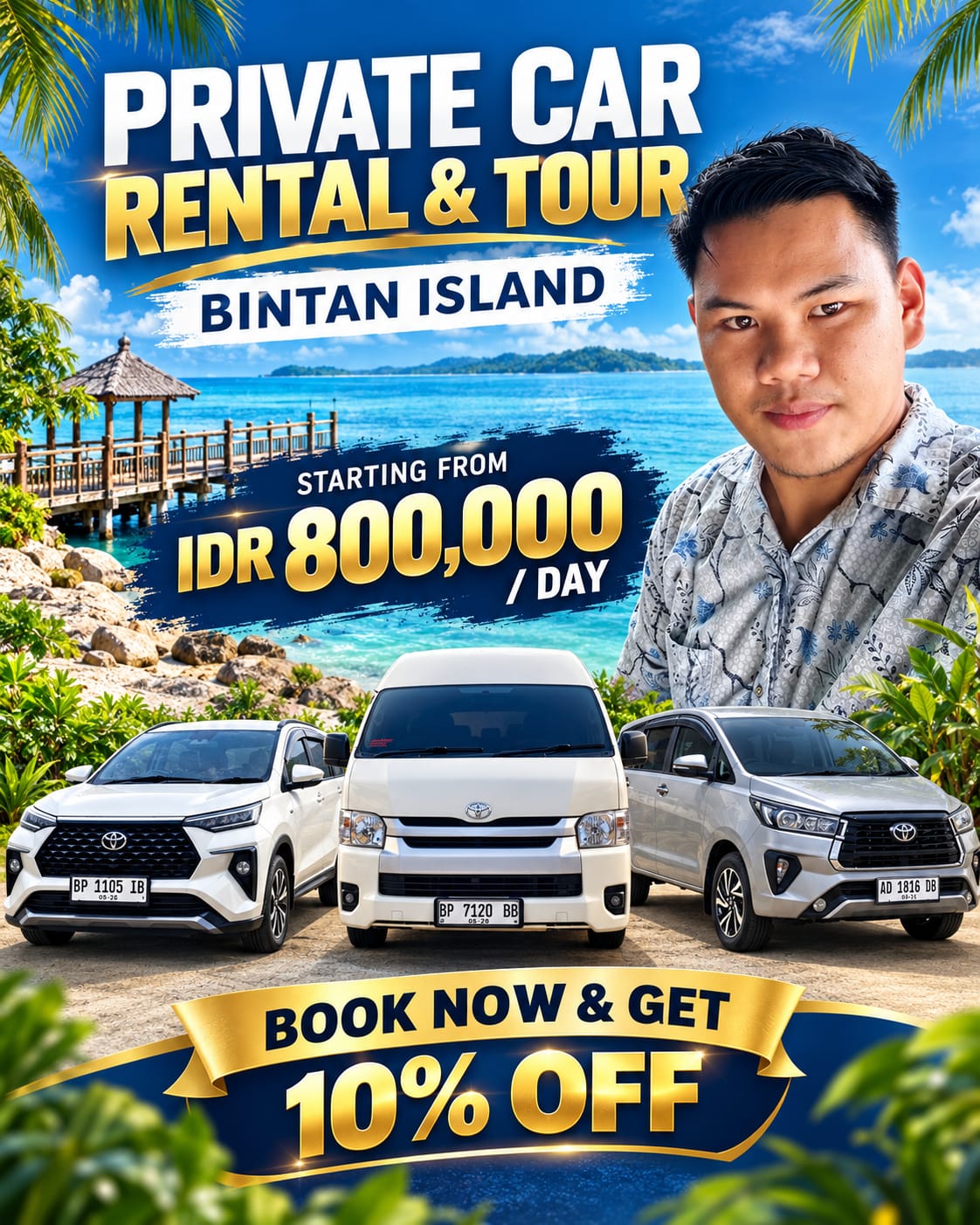 7-Seater Private Car Rental in Bintan Avanza Rush Ertiga All-New Xenia